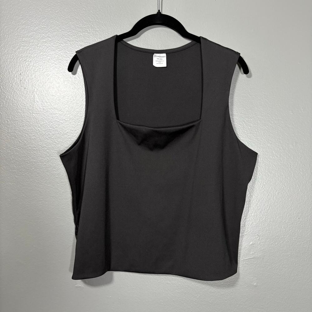 No Boundaries Black Square Neck Sleeveless Top - Size XXL - Women's Plus Size